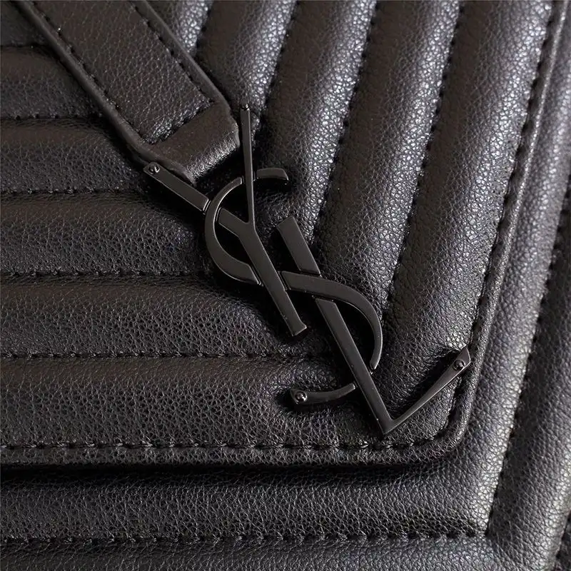 Cheap Saint Laurent Large Classic College Chain Bag In Matelasse Leather Black