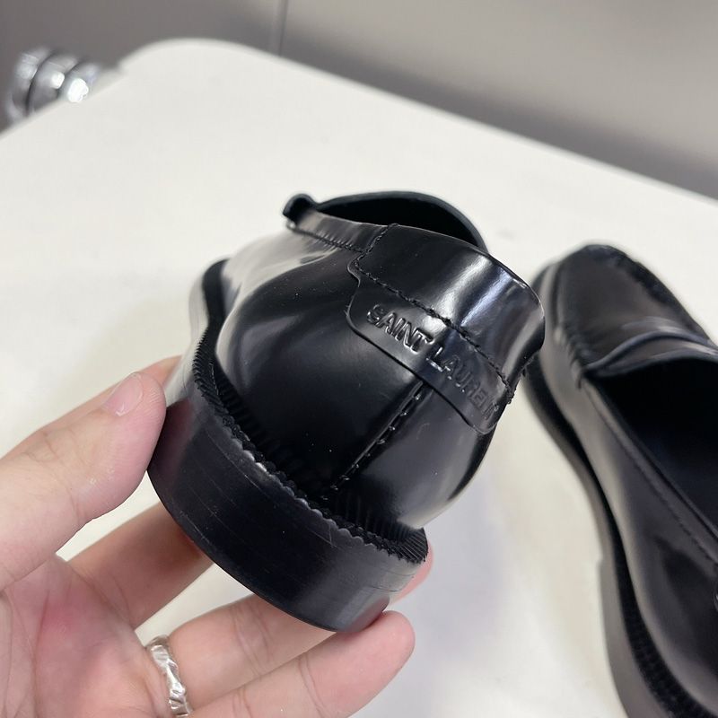 Saint Laurent Le Loafers Women Patent Leather Black