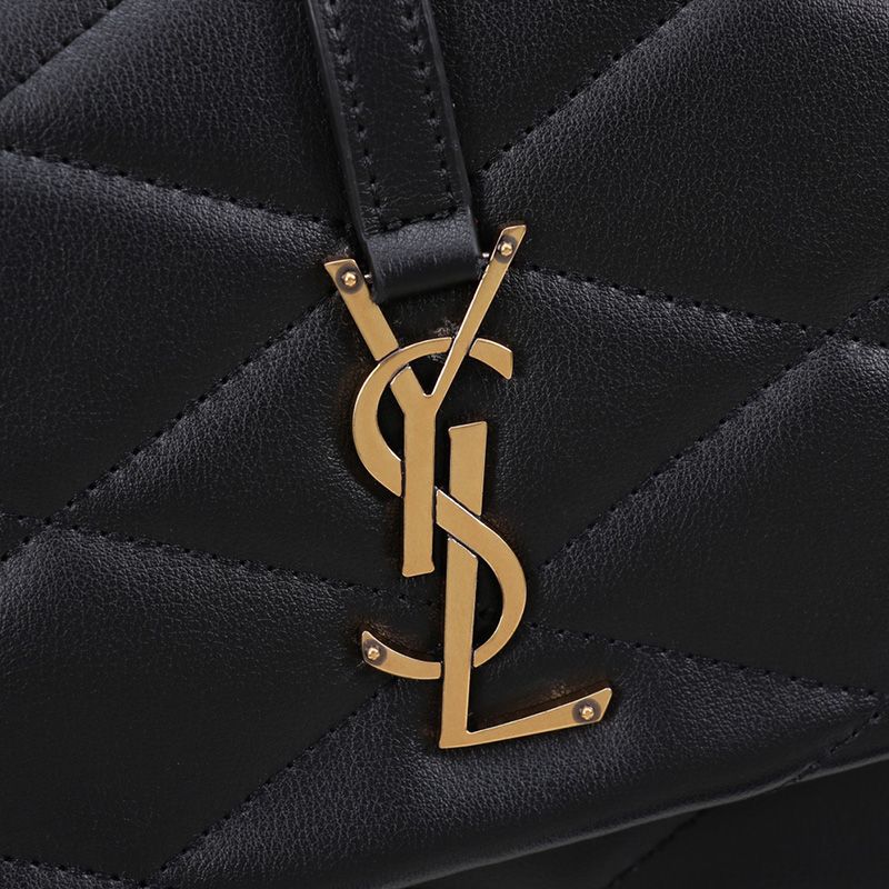 Saint Laurent LE 57 Hobo Bag In Quilted Lambskin Black Gold