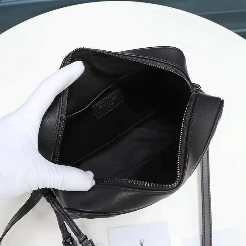 CHEAP Saint Laurent Lou Camera Bag In Matelasse Leather Black