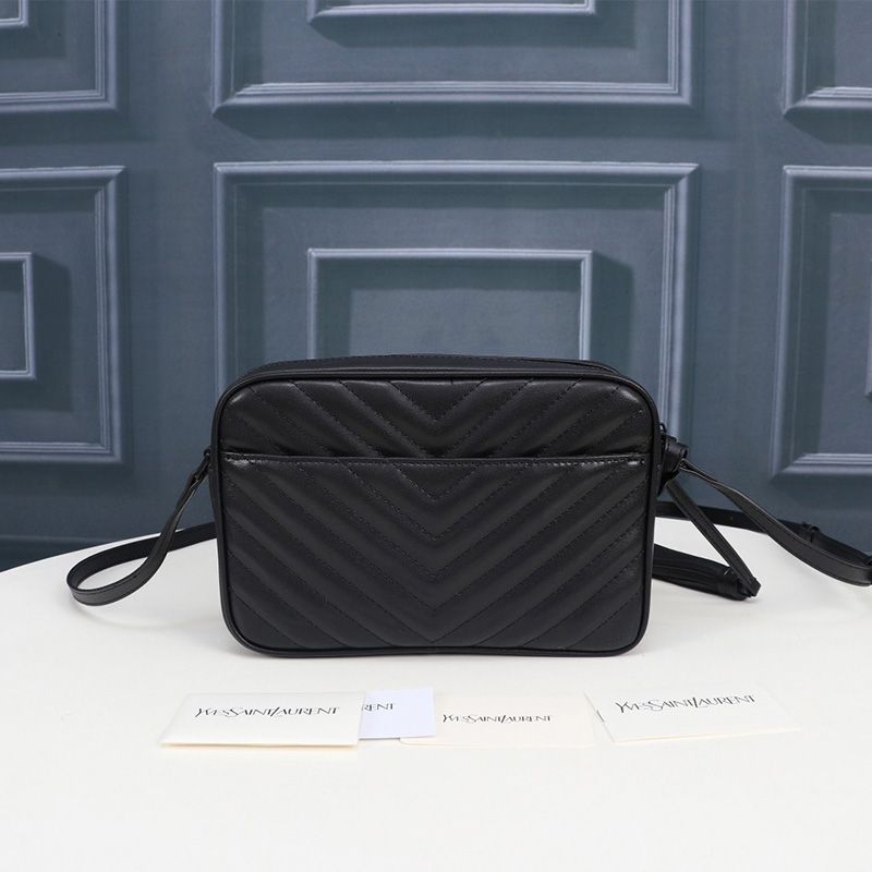 Saint Laurent Lou Camera Bag In Quilted Leather Black