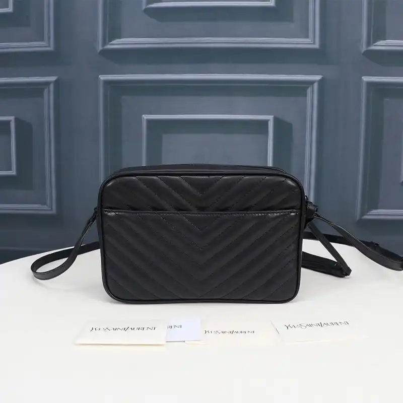 CHEAP Saint Laurent Lou Camera Bag In Quilted Leather Black