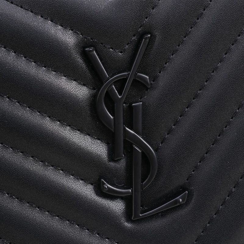 Saint Laurent Lou Camera Bag In Quilted Leather Black