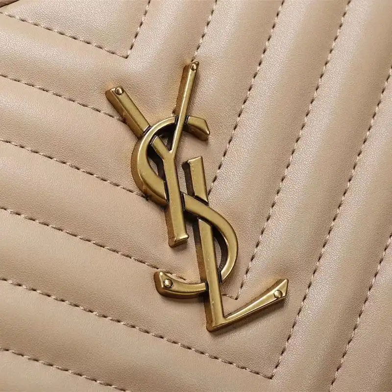 CHEAP Saint Laurent Lou Camera Bag In Matelasse Leather Apricot Gold