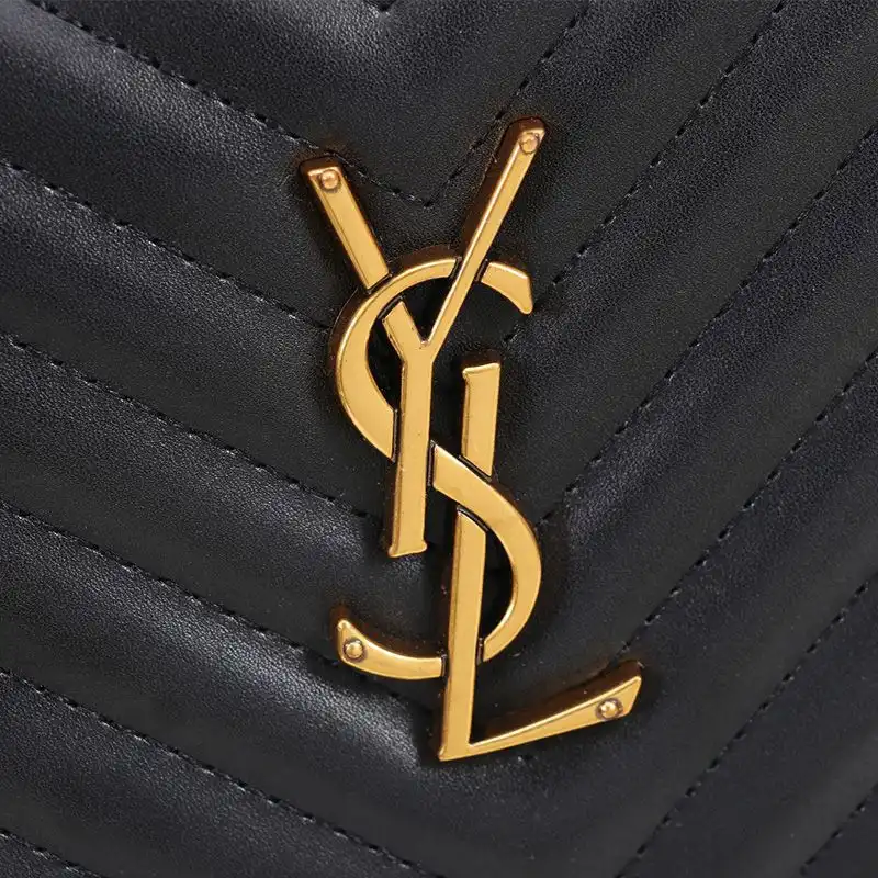 CHEAP Saint Laurent Lou Camera Bag In Quilted Leather Black Gold