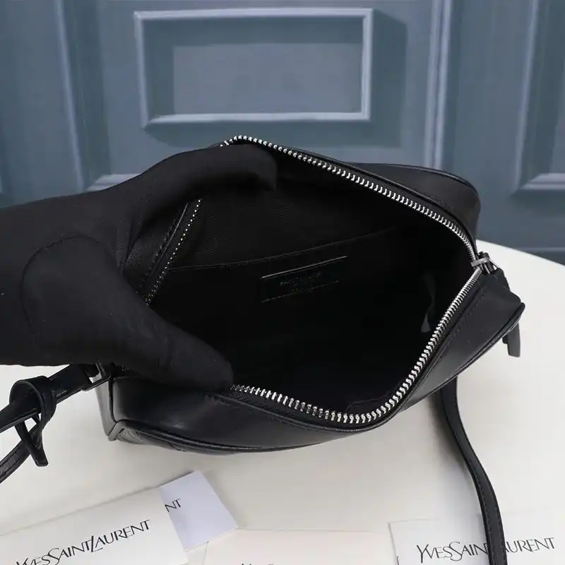 CHEAP Saint Laurent Lou Camera Bag In Quilted Leather Black Silver