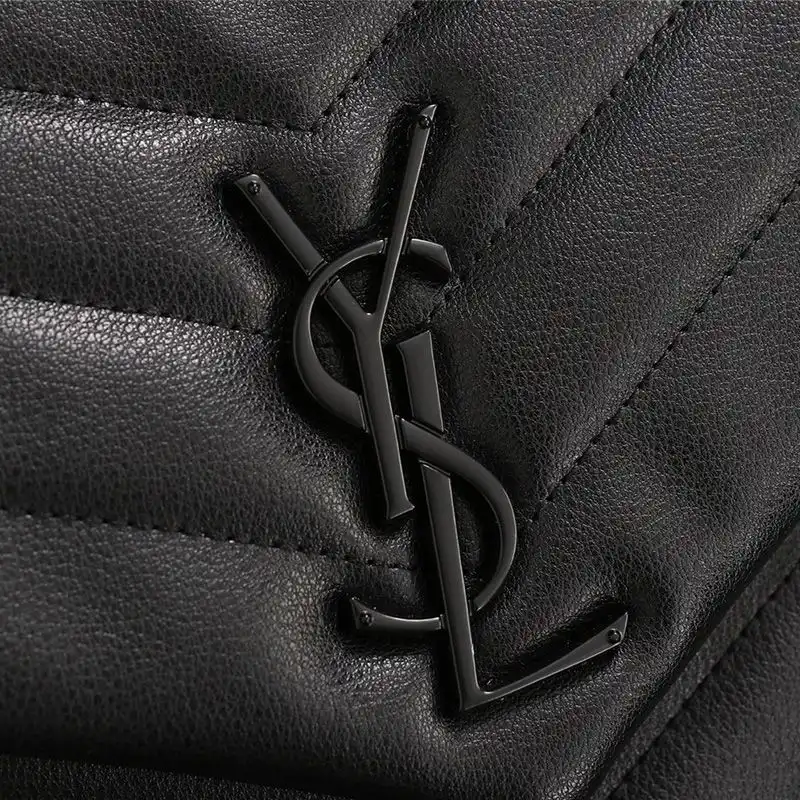 CHEAP Saint Laurent Medium Loulou Chain Bag In Y Matelasse Leather Black