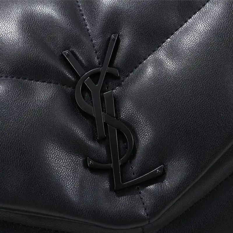 CHEAP Saint Laurent Medium Loulou Puffer Bag In Quilted Lambskin Black