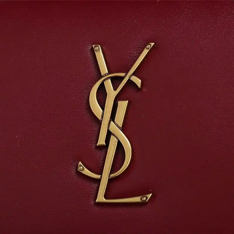 Cheap Saint Laurent Medium Sunset Chain Bag In Leather Red Gold