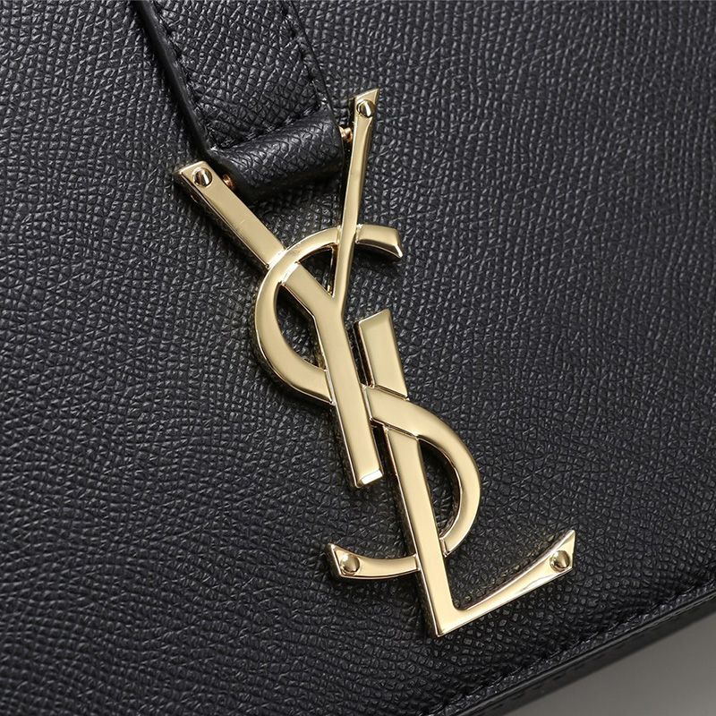 Saint Laurent Medium Universite Bag In Textured Leather Black Gold