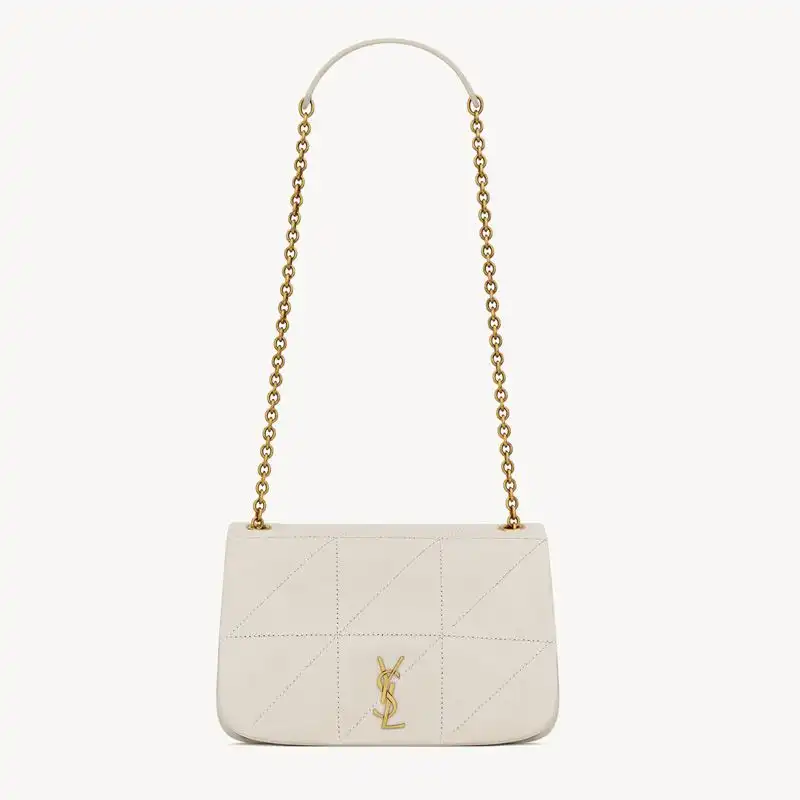 Saint Laurent Mini Jamie 4.3 Bag In Lambskin White Gold