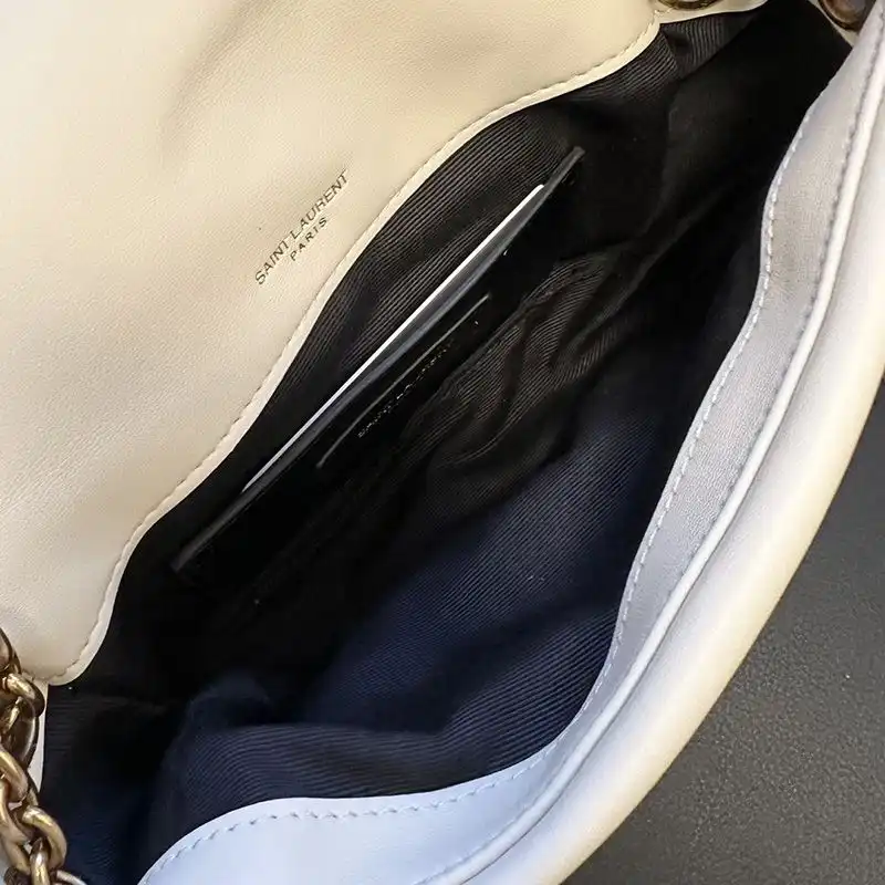 Cheap Saint Laurent Mini Jamie 4.3 Bag In Lambskin White Gold