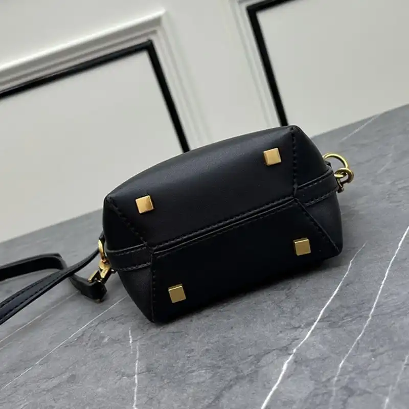 Cheap Saint Laurent Mini Le 37 Bucket Bag In Shiny Leather Black