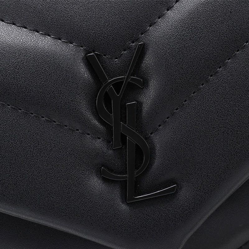 Saint Laurent Mini Loulou Toy Bag In Y Matelasse Leather Black