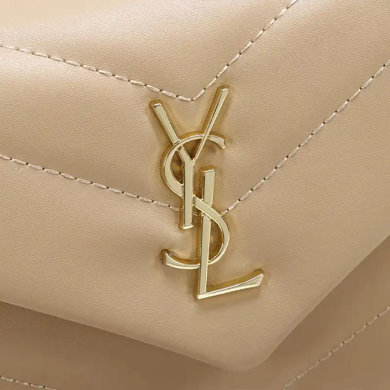 CHEAP Saint Laurent Mini Loulou Toy Bag In Y Matelasse Leather Apricot Gold