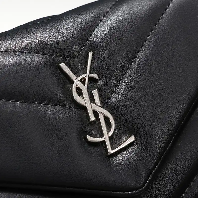 CHEAP Saint Laurent Mini Loulou Toy Bag In Y Matelasse Leather Black Silver