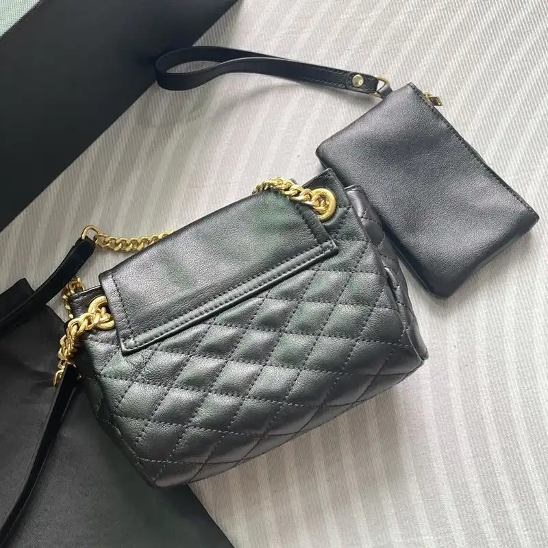 Cheap Saint Laurent Mini Nolita Bag In Diamond-Quilted Lambskin Black