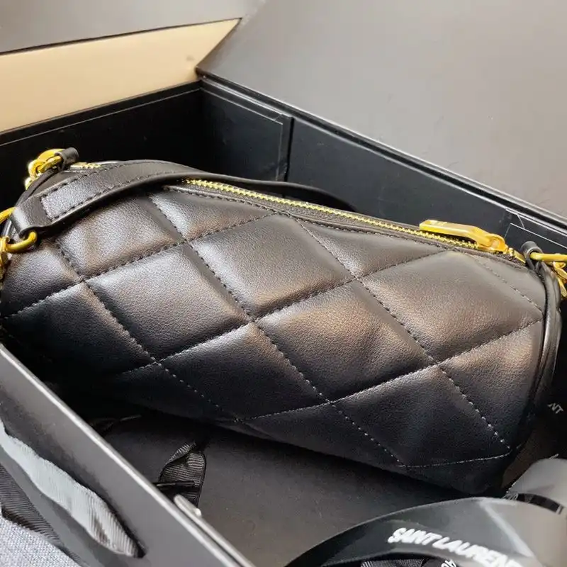 Cheap Saint Laurent Mini Sade Tube Bag In Quilted Lambskin Black Gold