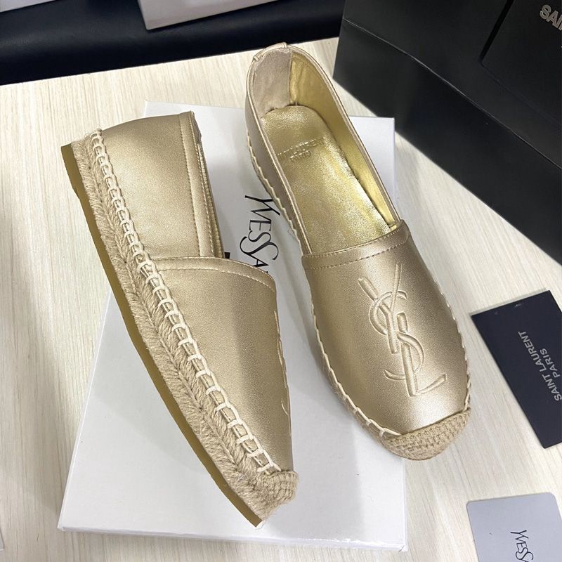 Saint Laurent Monogram Espadrilles Women Lambskin Champion