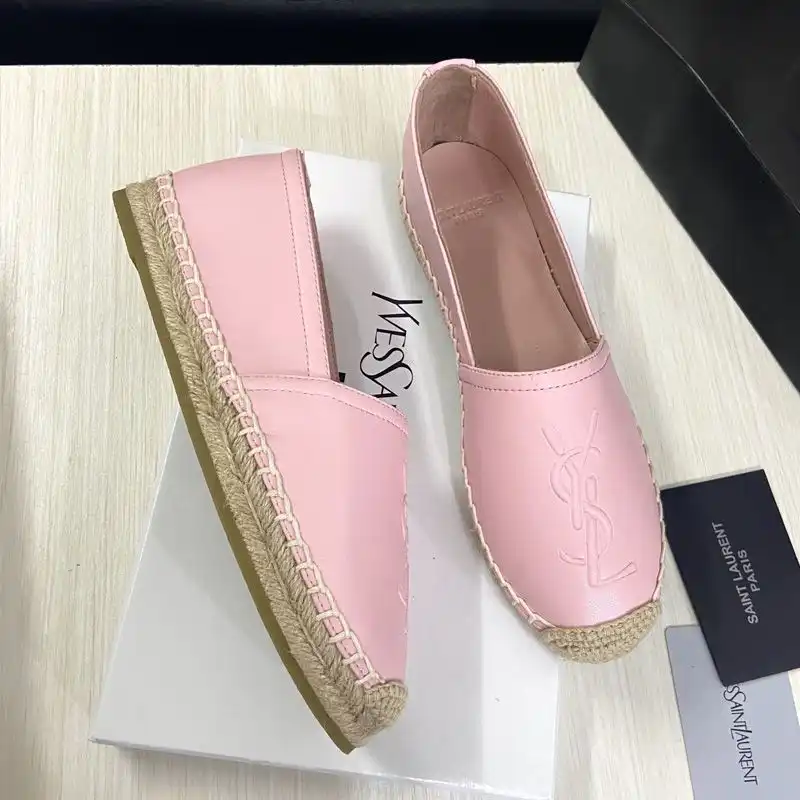 CHEAP Saint Laurent Monogram Espadrilles Women Lambskin Pink