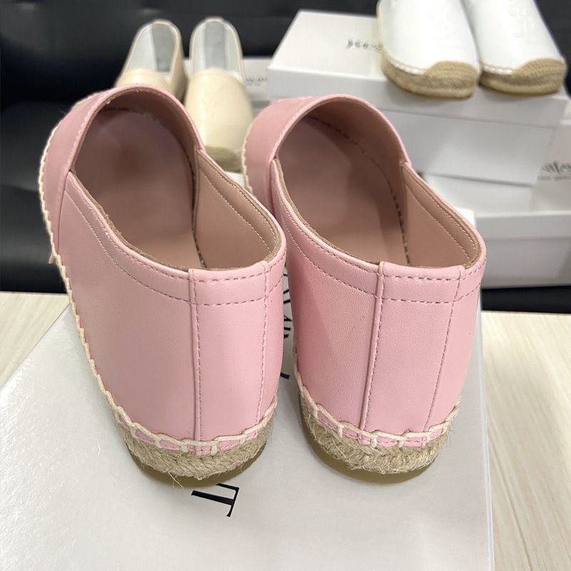 Saint Laurent Monogram Espadrilles Women Lambskin Pink