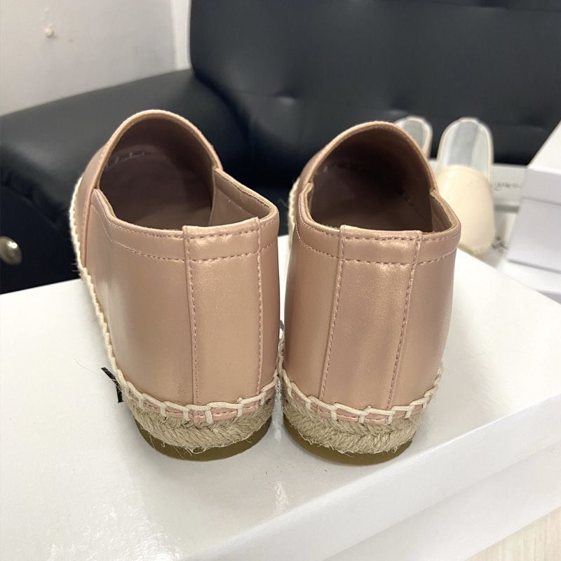 Saint Laurent Monogram Espadrilles Women Lambskin Rose Gold