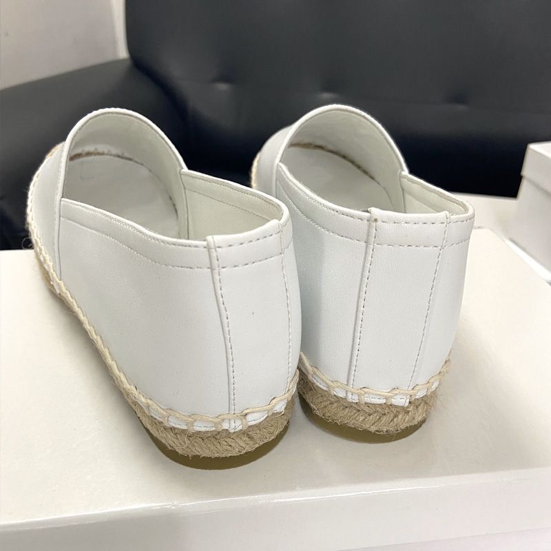 Saint Laurent Monogram Espadrilles Women Lambskin White