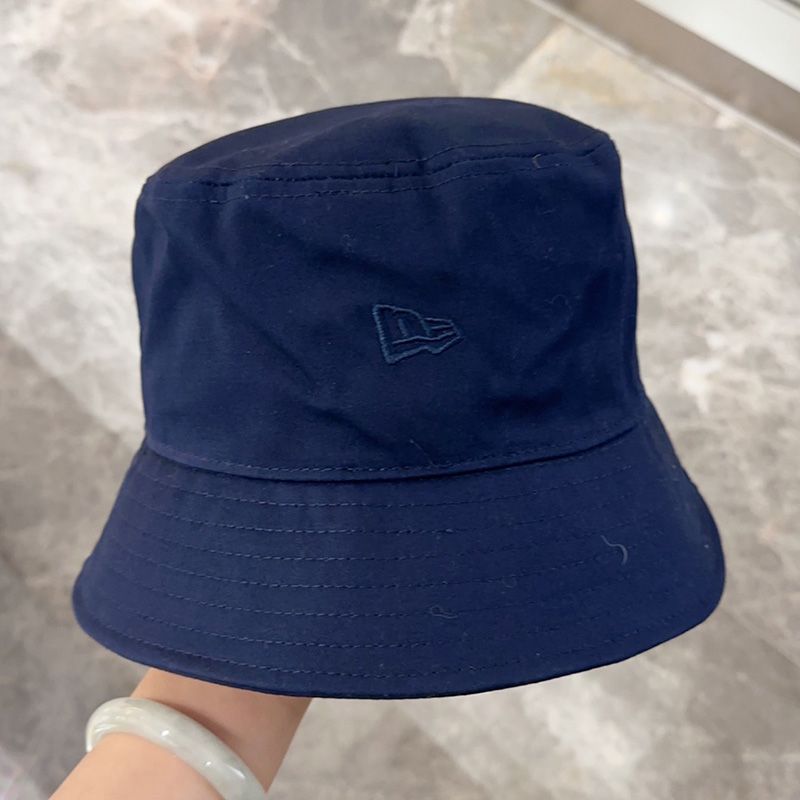 Saint Laurent x New Era Cassandre Bucket Hat In Canvas Navy Blue