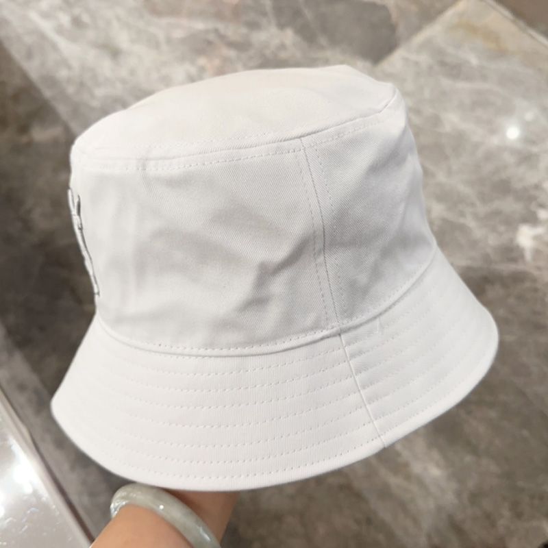 Saint Laurent x New Era Cassandre Bucket Hat In Canvas White