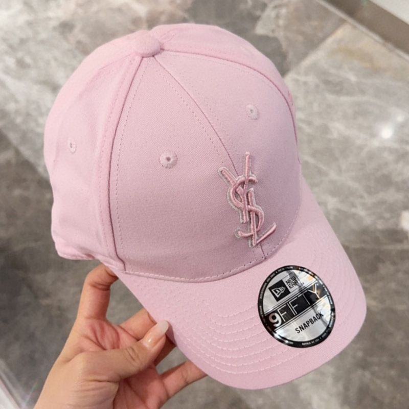 Saint Laurent x New Era Cassandre Cap In Canvas Pink