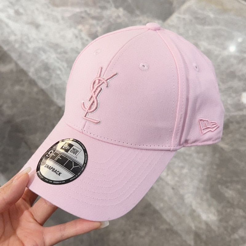 Saint Laurent x New Era Cassandre Cap In Canvas Pink