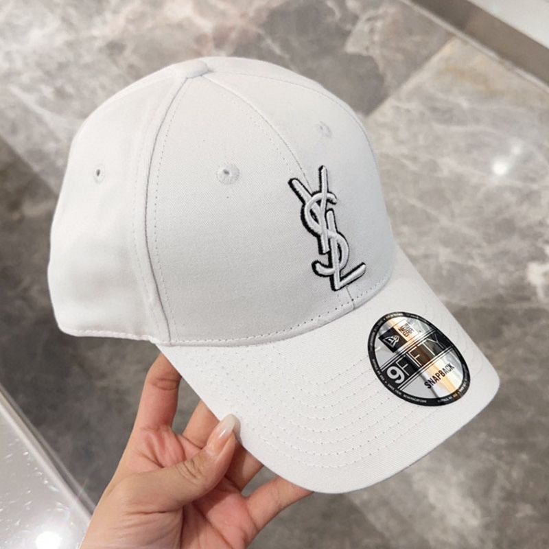 Saint Laurent x New Era Cassandre Cap In Canvas White