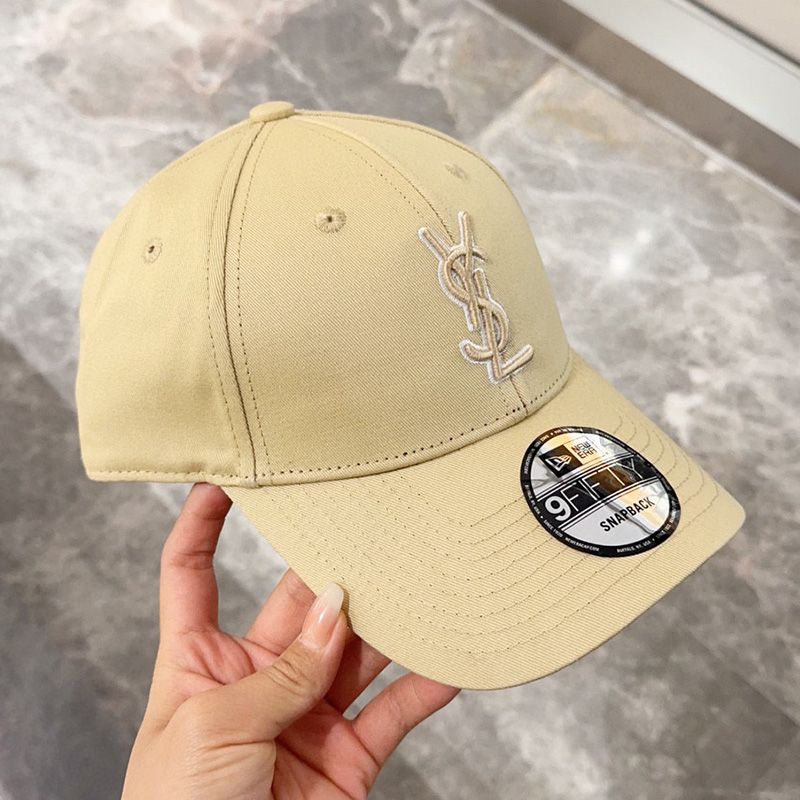 Saint Laurent x New Era Cassandre Cap In Canvas Yellow