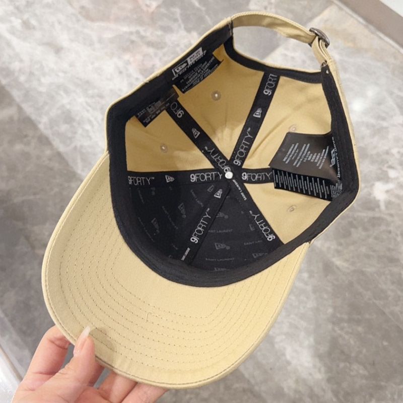 Saint Laurent x New Era Cassandre Cap In Canvas Yellow