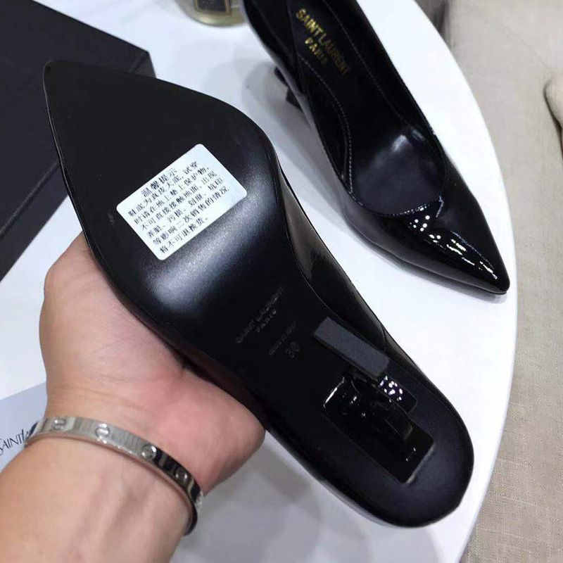 Saint Laurent Opyum Pumps Women Patent Leather Black