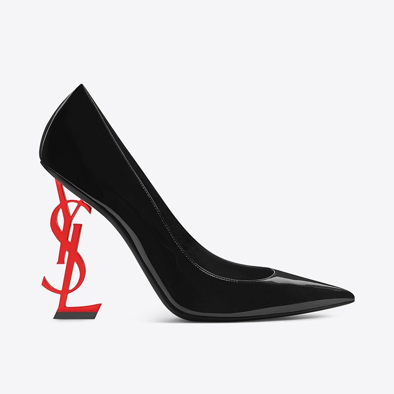 Saint Laurent Opyum Pumps Women Patent Leather Black Red