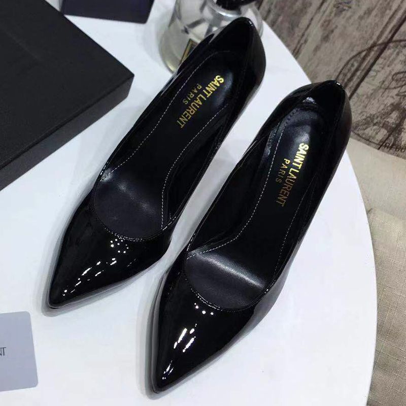 Saint Laurent Opyum Pumps Women Patent Leather Black Red