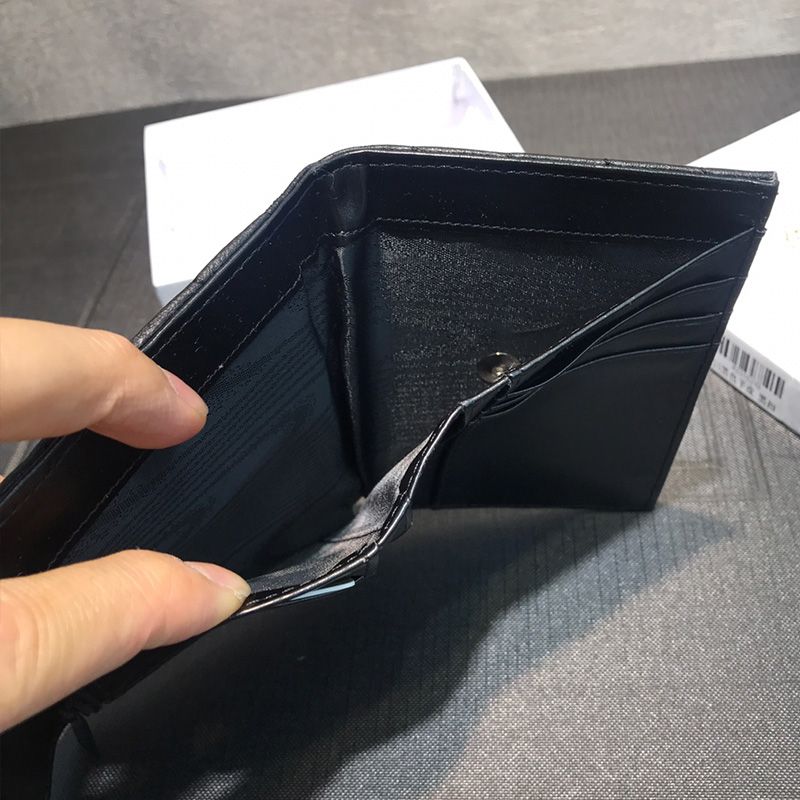 Saint Laurent Small Envelope Trifold Wallet In Matelasse Leather Black