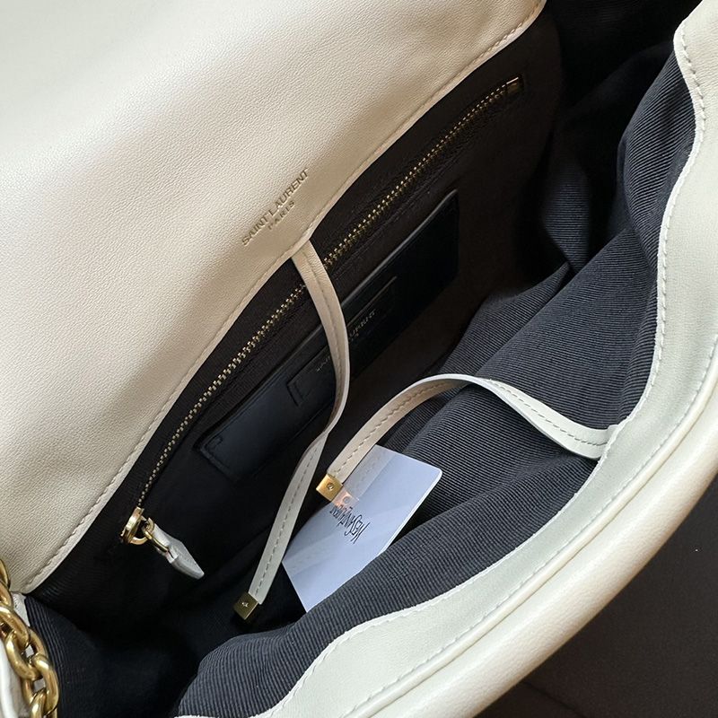 Saint Laurent Small Jamie 4.3 Bag In Lambskin White Gold