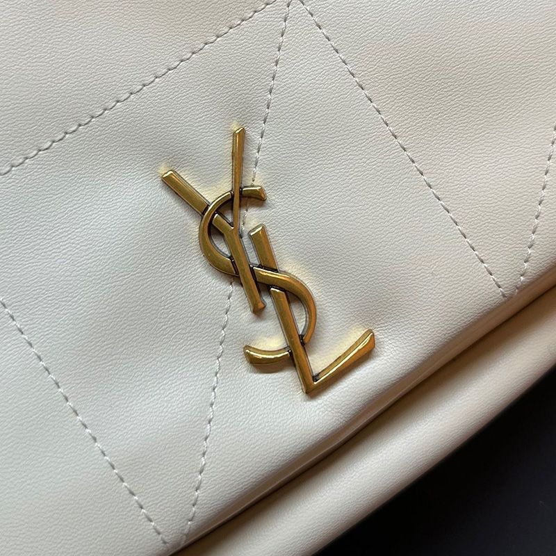 Saint Laurent Small Jamie 4.3 Bag In Lambskin White Gold