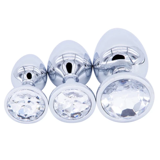15 Colors Jeweled Stainless Steel Plug AllNight 4779