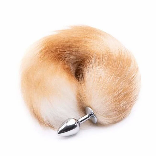 Accessible 2571 Orange Metal Fox Anal Tail 16