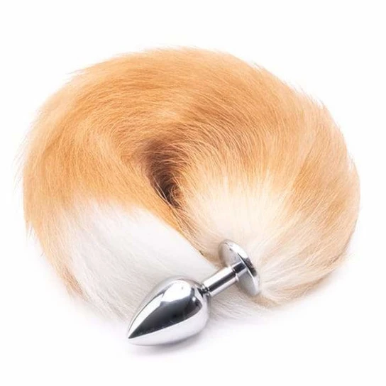 Accessible 2571 Orange Metal Fox Anal Tail 16