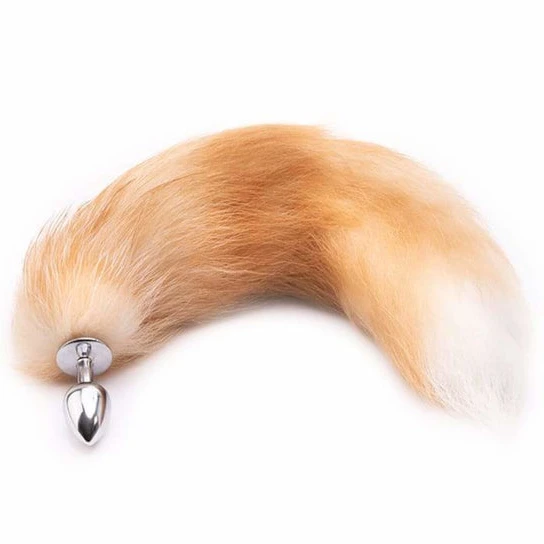 Accessible 2571 Orange Metal Fox Anal Tail 16