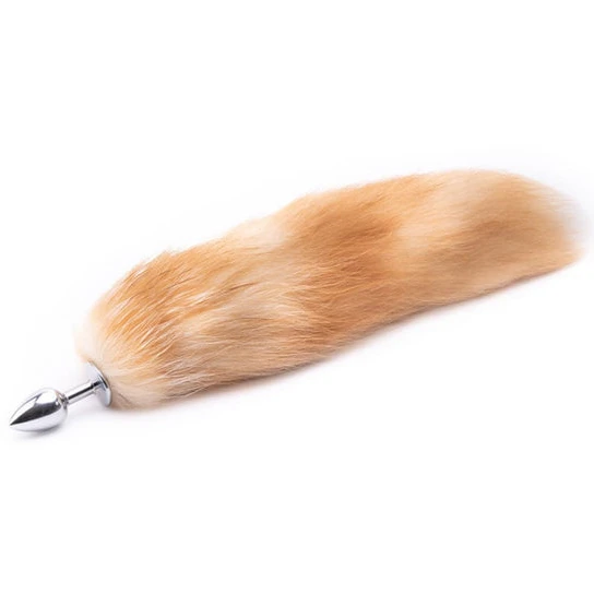 Accessible 2571 Orange Metal Fox Anal Tail 16