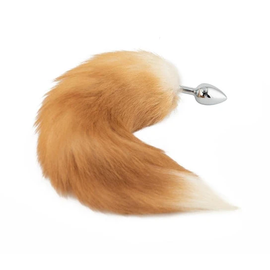 Accessible 2571 Orange Metal Fox Anal Tail 16"
