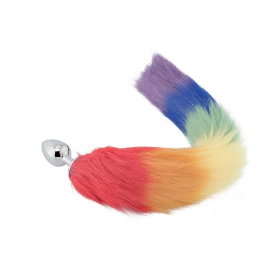 AllNight 3830 Rainbow Fox Tail Metal Plug 18