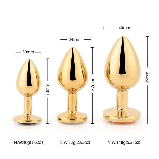 AllNight 457 Gold Sex Toy Anal Kit (3 Piece)