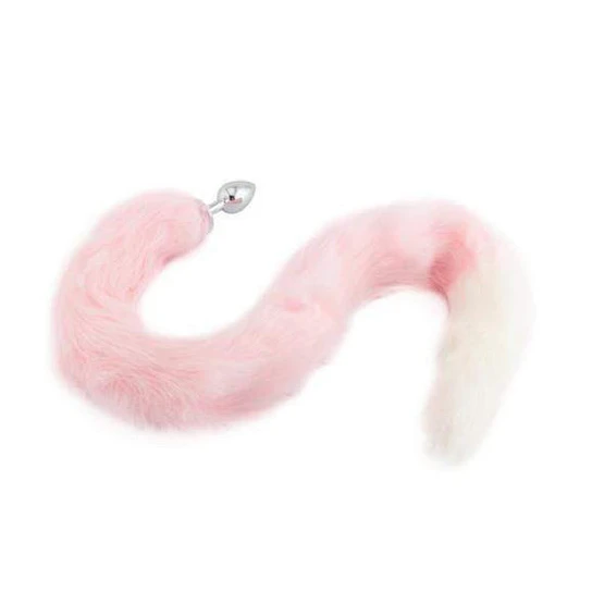 AllNight 4969 Pink with White Fox Metal Tail, 32"