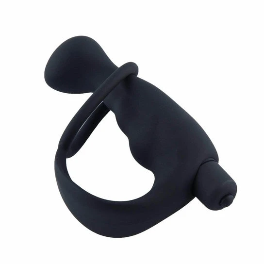 AllNight 6589 Ribbed Prostate Massager with Ring